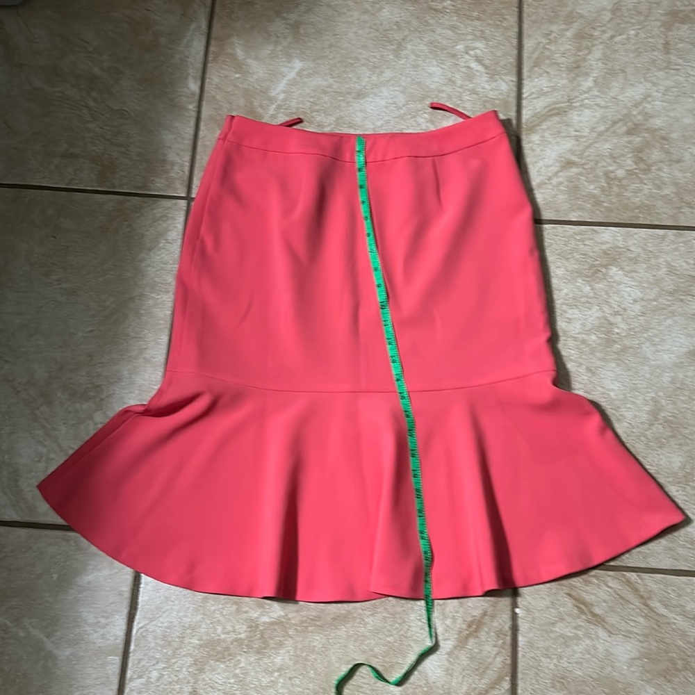 Black Label By Evan-Piccone Coral Color Skirt With Side Zipper Closure